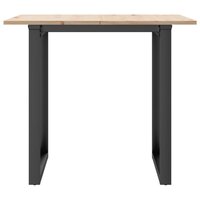 Eettafel O-frame 90x90x75 cm massief grenenhout en staal 4