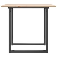 Eettafel O-frame 90x90x75 cm massief grenenhout en staal 5