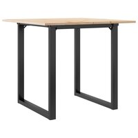 Eettafel O-frame 90x90x75 cm massief grenenhout en staal 6