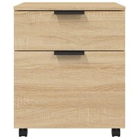 Dossierkast verrijdbaar 45x38x54 cm bewerkt hout sonoma eiken 3