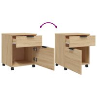 Dossierkast verrijdbaar 45x38x54 cm bewerkt hout sonoma eiken 6