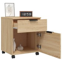 Dossierkast verrijdbaar 45x38x54 cm bewerkt hout sonoma eiken 8