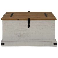 Opbergkist HALDEN wit 91x91x47 cm massief grenenhout 3