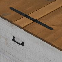 Opbergkist HALDEN wit 91x91x47 cm massief grenenhout 8