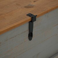 Opbergkist HALDEN grijs 91x91x47 cm massief grenenhout 7