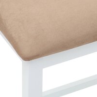 Barstoelen met kussens 2 st massief hout rubber wit 8