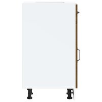 Keuken onderkast Kalmar bewerkt hout bruin eikenkleur 6