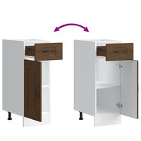 Keuken onderkast Kalmar bewerkt hout bruin eikenkleur 8