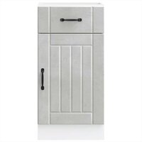 Keuken onderkast Lucca bewerkt hout betongrijs 4