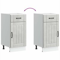 Keuken onderkast Lucca bewerkt hout betongrijs 8