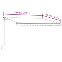 Luifel automatisch uittrekbaar 400x300 cm oranje en bruin 9