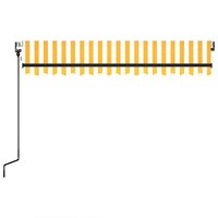 Luifel automatisch uittrekbaar 350x250 cm geel en wit 4