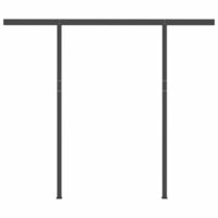 Luifel automatisch uittrekbaar met palen 3x2,5 m geel en wit 8