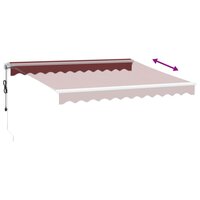 Luifel automatisch uittrekbaar 300x250 cm bordeauxrood 5