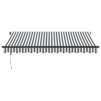 Luifel automatisch uittrekbaar 350x250 cm antracietkleur en wit 3