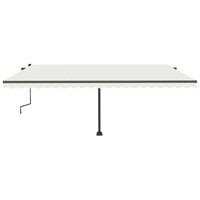 Luifel vrijstaand handmatig uittrekbaar 500x350 cm cr&egrave;mekleurig 3