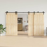 Doos met onderdelen voor schuifdeur 366 cm staal zwart 3