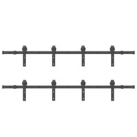 Doos met onderdelen voor schuifdeur 366 cm staal zwart 6