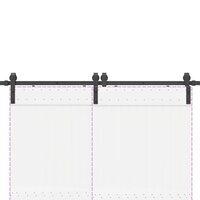 Doos met onderdelen voor schuifdeur 366 cm staal zwart 9