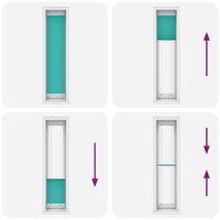 Pliss&eacute; rolgordijn 45x200 cm stofbreedte 44,4 cm petrol groen 5
