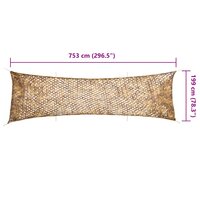 Camouflagenet met opbergzak 753x199 cm zandkleurig 7