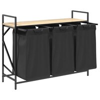 Wasmand 3 vakken met plank sonoma eikenkleurig 5