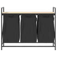 Wasmand 3 vakken met plank sonoma eikenkleurig 6