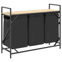 Wasmand 3 vakken met plank sonoma eikenkleurig 8