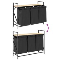 Wasmand 3 vakken met plank sonoma eikenkleurig 9