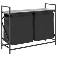 Wasmand 2 vakken met plank grijs sonoma eiken 2