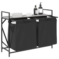 Wasmand 2 vakken met plank grijs sonoma eiken 4