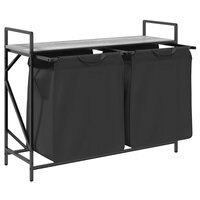 Wasmand 2 vakken met plank grijs sonoma eiken 5