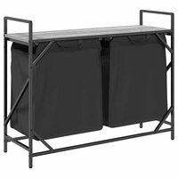 Wasmand 2 vakken met plank grijs sonoma eiken 8