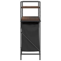 Wasmand 2 vakken met planken bruin eikenkleurig 7