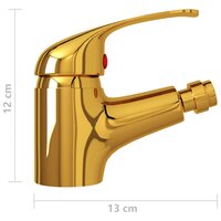 Bidetkraan 13x12 cm goudkleurig 5