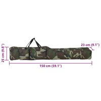 Hengeltas 150 cm camouflage oxford stof groen 7