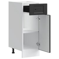 Keuken onderkast &quot;Porto&quot; bewerkt hout zwart 5