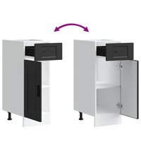 Keuken onderkast &quot;Porto&quot; bewerkt hout zwart 9