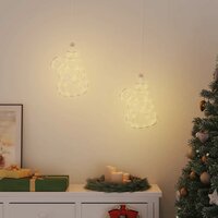 Kerstverlichting sneeuwpop silhouet 2 st 35 LEDs warm wit 5