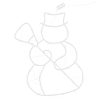 Kerstverlichting sneeuwpop silhouet 2 st 35 LEDs warm wit 6