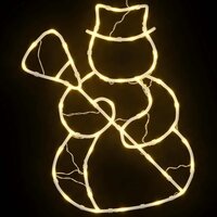 Kerstverlichting sneeuwpop silhouet 2 st 35 LEDs warm wit 8