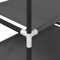 Schoenenrek 5-laags 44x28x94 cm nonwoven stof zwart 8