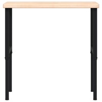 Werkbank rechthoekig 100x60x(73-99,5) cm massief eikenhout 4