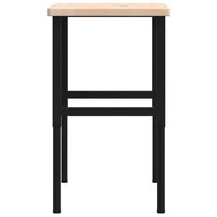 Werkbank rechthoekig 100x60x(73-99,5) cm massief eikenhout 6