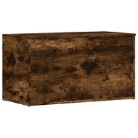 Opbergkist 84x42x46 cm bewerkt hout gerookt eikenkleurig 2