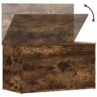 Opbergkist 84x42x46 cm bewerkt hout gerookt eikenkleurig 8