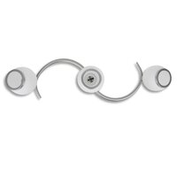 Plafondlamp glazen kappen + golvende rail voor 3 x E14 peertjes 3