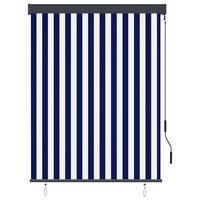 Rolgordijn voor buiten 120x250 cm blauw en wit 2