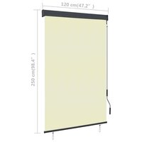Rolgordijn voor buiten 120x250 cm cr&egrave;me 8