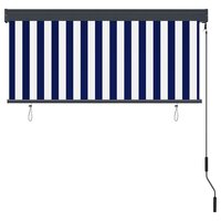 Rolgordijn voor buiten 140x250 cm blauw en wit 4